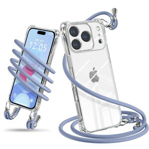 Wodiguson �p�� iPhone 17 Pro �P�[�X �V�����_�[ �N���A �J�o�[ ���|�� �΂߂��� ��|���P�[�X �ϏՌ� �S���� TPU ���^ �y�� �g�уP�[�X �R�t�� �l�b�N�X�g���b�v ���������\ ���O���\ ��