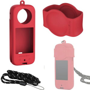 Honbobo Insta360 X3 �Ή� �ی�X���[�u �A�V���R���P�[�X + �����Y�J�o�[ + �l�b�N�o���h