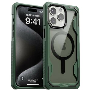 ULTIMAL iPhone 15 Pro Max �p �P�[�X 6.7�C���`�o���p�[�J�o�[ Magsafe�[�d�Ή� �A�C�t�H��15�v���}�b�N�X�ی�P�[�X �ϏՌ� �ČRMIL�K�i �h�k �����K���X�w�� ����~�� �w��E�X�N���b�`�E���ϖh