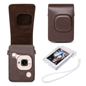 HIYQIN for Fujifilm Instax Mini LiPLAY �P�[�X�A�`�F�L�t�B���� �ی�o�b�O instax Liplay�ی�P�[�X Mini LiPLAY �J�����J�o�[ �V�����_�[�X�g���b�v�t�� �~�j�ʐ^���[�{�b�N�X�t�� PU���U�[�i���[�v��