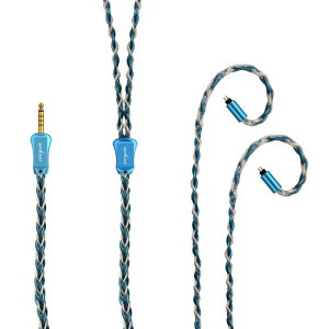 cooyin BJ �V���i�K�X�N�W�� ���P�[�u�� 0.78mm 2PIN �P�[�u�� �C���z�� HIFI���� 8�c �P������ Litz�҂ݍ��ݍ\�� SHUOER CONDUCTOR SINGER SOLOIST EJ07 TAPE PRO �ȂǂɓK������ �X�g���[�g�^ 4.4mm