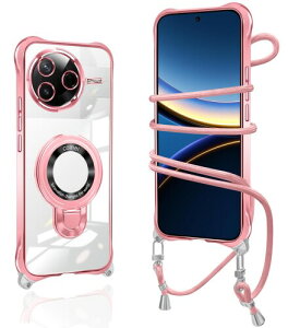 Xiaomi POCO F7 Pro �P�[�X �N���A �V�����_�[ ���� Redmi K80 �J�o�[ �����O�t�� poco f7 pro�J�o�[ �X�^���h�@�\ �}�O�l�b�g���� �ϏՌ� �ČR�K�i �R�t�� �΂߂��� �D��X�g���b�v�t�� �l�b�N�X�g