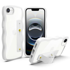 Wonyihui For iPhone 16E/17E �P�[�X �N���A �X�^���h�@�\ �A�C�t�H��16e/17e �J�o�[ �}�z�P�[�X �ϏՌ� ���� �y�� ���^ ������� �l�C �X�g���b�v�z�[�� (�z���C�g)