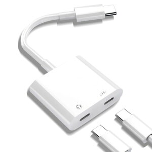 Topamz Type-C to Type-C 2in1 �ϊ��A�_�v�^ PD�}���[�d&���y�Đ� ��� ���� �����Ή� DAC���� �ʘb/���ʒ����\ Phone16/15/Pad/Android�X�}�z�Ή�