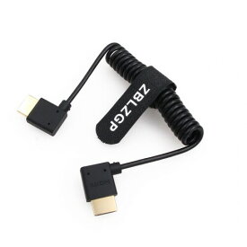 ZBLZGP HDMIケーブル コイル状 8K ライトレフトアングル タイプA HDMI 2.1ケーブル Sony Canon R5 Nikon Blackmagic Pocket Cinema カメラ用