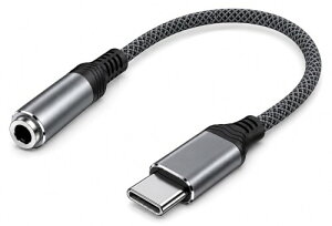 Viviber Type C �C���z���W���b�N USB C-3.5mm�ϊ��A�_�v�^�[ �ʘb�E���y�Đ��E���ʒ��ߑΉ� �^�C�vC �C���z���W���b�N 18CM HiFi���� 24bit/48KHz DAC���� ���ϋv�i�C���� iPhone17/16/15�V���[�Y/Pixel 9a/7a