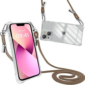 peipeizi For iPhone 14 �p �P�[�X �V�����_�[ �N���A ���|�� �A�C�t�H��14 �p �X�}�z�P�[�X �΂߂����P�[�X ���������\ �J�o�[ �ϏՌ� �y�ʔ��^ �S�ʕی� �l�C �؍� �_�� ������ (�u���E��)