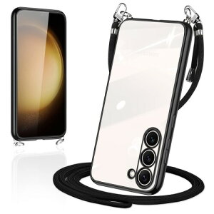 Galaxy S23 �P�[�X �V�����_�[ �N���A �M�����N�V�[S23 SC-51D SCG19 �J�o�[ �X�}�z�P�[�X ���� TPU ���|�� ��|�� �΂߂����P�[�X ���^ �ϏՌ� ���b�L���H TPU�o���p�[(�u���b�N)