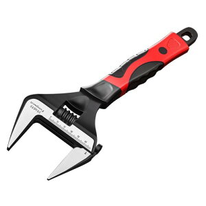 モンキーレンチ ワイドモンキーレンチ ワイド アジャスタブルレンチ 水栓レンチ シートタイプ 250mm 最大開口50mm 調整可能 目盛付 水道管 水栓 配管 自動車 オートバイ修理 機械修理