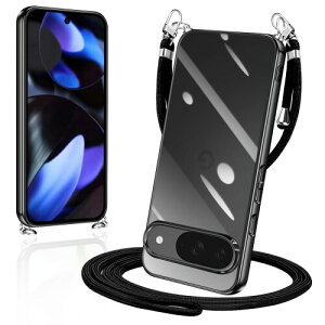 Loodoomo Google Pixel10 / pixel 10 Pro �p�� �P�[�X �N���A �V�����_�[ �O�[�O�� �s�N�Z��10/10Pro �X�}�z�P�[�X �J�o�[ ���� TPU ���^ ���|�� ��|�� �΂߂����P�[�X �ϏՌ�(�u���b�N)