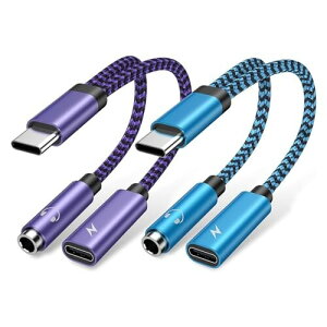 2in1 ^CvC Czϊ A_v^ PD 60W}[d Type-C to 3.5mm CzWbN ϊ[d ʘb ʒ |[^u iPhone 15/ iPad 2021/Xperia 5/Galaxy S22/Huawei P50 P40 Type c\PbgΉ
