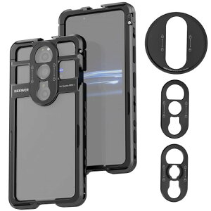 NEEWER �X�}�z�P�[�W �R���p�`�u�� Xperia PRO-I/Moment �r�f�I���O �N�C�b�N�����[�X �X�}�z�X�^�r���C�U�[�z���_�[ 67mm�t�B���^�[�A�_�v�^�[/17mm�����Y�o�b�N�v���[�g/T�}�E���g�����Y�o�b�N
