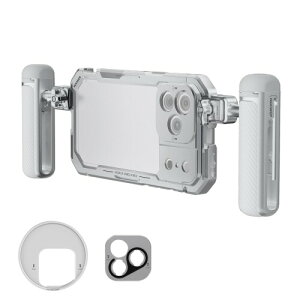 NEEWER �X�}�z�P�[�W�L�b�g iPhone 17 Pro Max�Ή� �r�f�I���O�X�^�r���C�U�[�A�N�Z�T���[ 67mm�t�B���^�[�����O/17mm�����Y�o�b�N�v���[�g/T�}�E���g�A�_�v�^�[/�N�C�b�N�����[�X�n���h��2�t