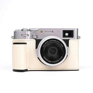 �Ή� Fuji �x�m X100VI ��p �J�����P�[�X �J�����J�o�[ �J�����o�b�O �{�v ���w���v�{��+���^���x�[�X�v���[�g+�n���h����3-in-1�f�U�C�� (Creamy white)