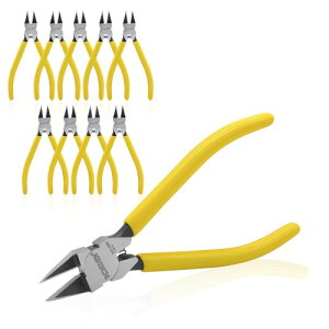 BOOSDEN プラモデル ニッパー 模型用ニッパー 精密 薄刃 プラモ 先細 小型 両刃 軽量 精密作業用 工具 10点入り