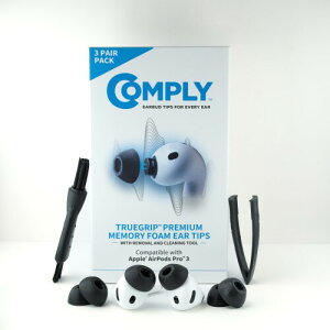 Comply(�R���v���C) TRUEGRIP AirPods Pro 3 ��p �����p �C���[�s�[�X �Չ���/�t�B�b�g��/�E���h�~ (�u���b�N, L)