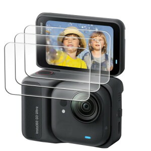 FitStil �X�N���[���v���e�N�^�[ (3 ��) Insta360Go Ultra �p �ی�t�B�����A�E���g���N���A�����K���X���w�X�N���[���v���e�N�^�[�A�Ϗ����A�w��h�~�A9H �d�x�AGo Ultra �A�N�Z�T���[