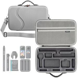 LINGHUANG Insta360 X3 �P�[�X Insta360 X3�p ���[�P�[�X �|�[�^�u�� ���[�o�b�O Insta360 X3/ONE X2 �Ή� ���[�P�[�X �X�[�c�P�[�X �L�������O�P�[�X ��e�ʃC���X�^360 x3���[�o�b�O insta360 x3 �A�N�Z�T