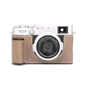 �Ή� Fuji �x�m X100VI ��p �J�����P�[�X �J�����J�o�[ �J�����o�b�O �{�v ���w���v�{��+���^���x�[�X�v���[�g+�n���h����3-in-1�f�U�C�� (Brown)