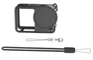 VECASDEN �V���R���J�����P�[�X�A�Ή�DJI OSMO Action 6�X�|�[�c�J�����Ή��A�����h�~�X�g���b�v/���X�g�o���h/�����Y�L���b�v�t���ADJl Action 6�A�N�Z�T���[�p�i�u���b�N�j