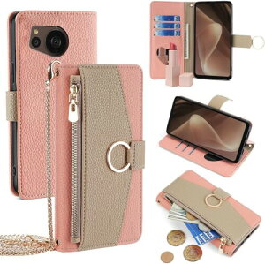 For AQUOS Sense7 Plus �P�[�X �蒠�^ �V�����_�[ For �A�N�I�X�Z���X7 �v���X ���z�^ �J�o�[ ���|�� �΂߂��� ���ϋ��t�� ���� ������� �����O�X�g���b�v �W�b�p�[���K���� �J�[�h���[ ���u��