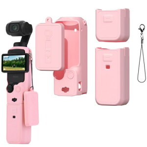 Buziba �V���R���ی�P�[�X�J�o�[ DJI Osmo Pocket 3�p �V���R���X���[�u �ی�J�o�[ �n���h�w���h�W���o���A�N�V�����J�����A�N�Z�T���[(�u���b�N)