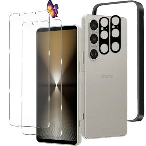 XPERIA 1 VI �p�̃K���X�t�B�����i2���j+�J�����t�B�����i2���j�G�N�X�y���A 1 VI �p�� �t�C���� �����t���ی�t�B���� �����^�b�`�\�t��/�C�A�[��/�P�[�X�Ɗ�����/�d�x9H/��U�h�~/�w��h