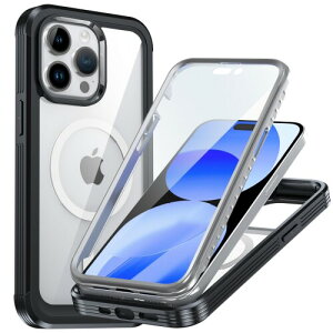 iPhone 15 Pro P[X ʕی NA MagSafeΉ ACtH15v Jo[ X}zP[X Sʕی gуP[X ČRMILKi擾 y A~op[ Ռz  lC, ubN
