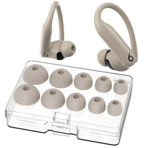 AhaStyle Beats Powerbeats Pro 2 (2025) �p�C���[�`�b�v�i���[�{�b�N�X�t���j(�[�d�P�[�X�Ɏ��[�\) XS/S/M/L/XL 5�T�C�Y�Z�b�g �V���R���������p�C���[�`�b�v�iBeats Powerbeats Pro 2 �I���W�i���T�E���h