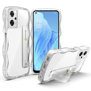 OPPO Reno9 A /Reno7 A �P�[�X �N���A �X�^���h�@�\ OPG04 �X�}�z�P�[�X �ϏՌ� �J�o�[ ���� �y�� ���^ ������� �l�C �X�g���b�v�z�[�� (�N���A ����)
