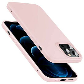 ESR iPhone 12 用 ケース iPhone 12 Pro 用 ケース 液体シリコンカバー ソフト 指紋防止 ピンク