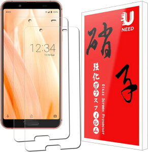 UNEED AQUOS Sense 3/Sense3 Lite �p�� �t�B���� SH-02M/SHV45/SH-RM12 �p�� �K���X�t�B���� �����t���ی�t�B���� �����^�b�`�\�t��/�C�A�[��/�P�[�X�Ɗ�����/�d�x9H/��U�h�~/�w��h�~