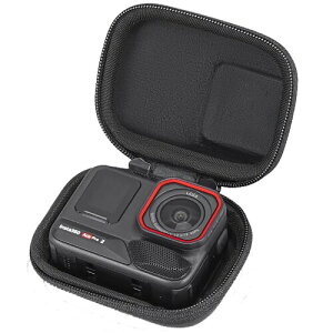 For Insta360 AcePro2 �P�[�X �㎿�|�[�^�u�����^���[�o�b�O �y�ʖh���h�� �C�菝�h�~ �h�� �S�ʕی�^�p�~�j�J�����o�b�O �ϋv�� �ϏՌ� �g�ѕ֗� �ی�J�o�[ (�u���b�N)