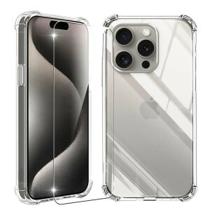 JCJCLY for iPhone 16 Pro�p �P�[�X �N���A �K���X�ی�t�� ���ϖh�~ �A�C�t�H��16 �v���p �ϏՌ� �A�C�t�H�� 16 pro ��pcase �w��h�~ �����h�~ ��phone16 pro �p�P�[�X �ϋv�� �X�g���b�v�z�[���t��