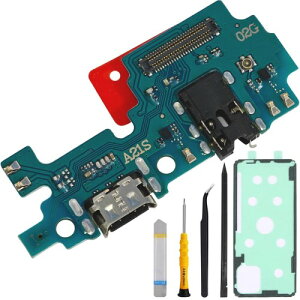 ZHUROUPU SM-A217F for Samsung ギャラクシー A21s 6.5 インチ 2020 と互換性のあるのための充満港のドックのコネクターの取り替え、修理用具(EU 版)が付いている USB のタイプ C の速い充満マイク