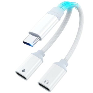 �^�C�vC �C���z�� �ϊ��A�_�v�^ 2in1 �f���A�� USB C �w�b�h�t�H�� & PD60W�}���[�d�A�_�v�^�[ �ʘb/���ʒ���/���y�C���z����� DAC���� Hi-Fi���� 24bit/96KHz�Ή� �i�C�����҂� Type-C �C���z�� ��