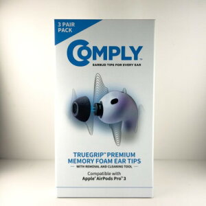 Comply(�R���v���C) TRUEGRIP AirPods Pro 3 ��p �����p �C���[�s�[�X �Չ���/�t�B�b�g��/�E���h�~ (�u���b�N, S)