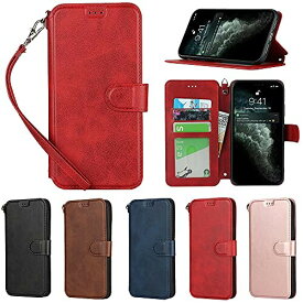 Eastwave アイフォン for iPhone 11 Pro ケース 手帳型 for iPhone11 Pro 手帳式 カバー for iPhone 11pro 財布型 ケース 横置きスタンド 機能 PUレザー カード収納 衝撃吸収 軽量 超薄型 ベルト付き?レッ