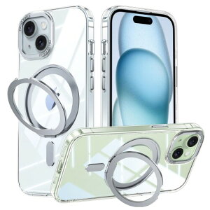 iPhone 15 Plus �K�p �P�[�X MagSafe�Ή� �B�����[�� ���@�\��̃X�^���h �A�C�t�H��15�v���X �J�o�[ OURJOY �X�}�z�P�[�X ���� �ČR�K�i �ϏՌ� �J���������Y�ی� �����ق�15plus ���C�A���X�[�d