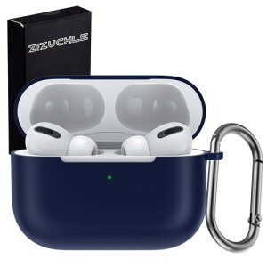 ZHZUCHLE for AirPods Pro 2�P�[�X �J�o�[ �V���R���� �S�ʕی� �����h�~ ������� �L�Y�h�~ �ϏՌ� �����[�d�\ �y�ʏ��^ �J���r�i�t�� AirPods Pro case �G�A�|�b�c�v��2�P�[�X�J�o�[(�u���[)
