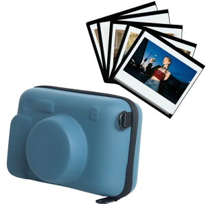 �ی�p�J�����P�[�X �݊� �x�m�t�C���� Instax Wide 400 210 300 LOMO �Ή� 5�� ���C�t�H�g�t���[���t�� EVA�� �n�[�h�o�b�O PC�J�o�[ �V�����_�[�X�g���b�v�t�� (�u���[)