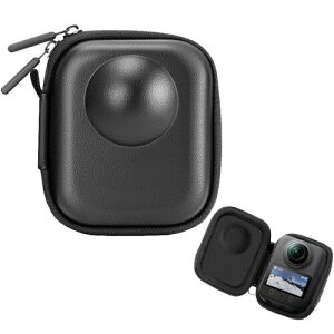 For DJI Osmo 360 ��p���[�P�[�X PU���U�[�� ��e�� �y�� �ϏՌ��� ������ ���� �f�W�^���J���� �ی� �L�������O ���[�o�b�O (�u���b�N)