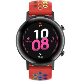 Geageaus 適合 Huami Amazfit Bip/GTR 42mm/ GTS バンド,20mm 交換用バンドSamsung Galaxy Watch 3 41mm/ Galaxy Watch 4/Galaxy Active 2 40mm 44mm/Galaxy Watch 42mm/Gear S2/Sport Classic時計バンド対応 (赤の虹)