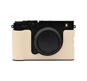 CLC handmade �Ή� FUJIFILM Fuji �x�m X-E5 ��p �J�����P�[�X �J�����J�o�[ �J�����o�b�O �{�v ���w���v�{��+���^���x�[�X�v���[�g (Creamy White)