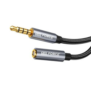 ���{�̒������ MSL FORCE �C���z�� �����R�[�h 3.5mm 4�� �X�e���I�~�j�v���O �}�C�N�t���C���z���Ή� ���d�V�[���h 24K�����b�L�R�l�N�^ (�I�X�[���X, 0.5, ���[�g��, 1�{)