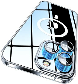 HUOYUO 対応 iPhone 15 Pro Maxケース 磁石 磁気 リング 付き ワイヤレス充電 透明 米軍MIL規格 耐衝撃 黄変防止 マグセーフ 対応 いPhone 15 Pro Max スマホ ケース カバー（6.7インチ） 1個(クリア)