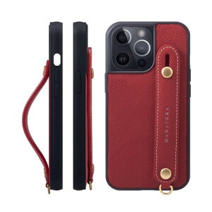 HANATORA for iPhone 15Pro �P�[�X �{�v �ϏՌ� �w�ʃx���g �X�}�z�P�[�X �X�}�z �X�^���h�@�\ �l�b�N �X�g���b�v �t�� �G���{�X���U�[ �M�t�g �}�O�l�b�g�Ȃ� ���b�h NGH-15Pro-Red