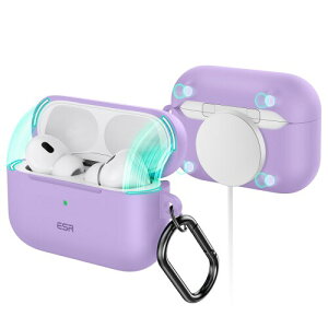 ESR AirPods Pro2 �P�[�X (HaloLock) AirPods Pro ��2����/��1���� (2023/2022/2019)��p MagSafe �Ή� �J���r�i�t�����S�����h�~�J�o�[ ���C�����X�[�d�Ή� �ϏՌ� Bounce Series �p�[�v��