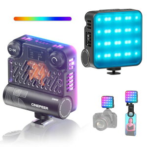 (�������͓X)ZHIYUN CINEPEER CM15 15W RGB �r�f�I���C�g�A�N�����v�d�b�z���_�[�ƃR�[���h�V���[�t�����B�胉�C�g�A18 �̌����ʕt�� LED �r�f�I���C�g�A2600mAh, CRI 94+ TLCI 96+, 2500K-10000K�u��N�ۏ�