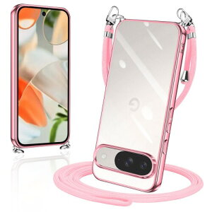 Loodoomo Google Pixel10 / pixel 10 Pro �p�� �P�[�X �N���A �V�����_�[ �O�[�O�� �s�N�Z��10/10Pro �X�}�z�P�[�X �J�o�[ ���� TPU ���^ ���|�� ��|�� �΂߂����P�[�X �ϏՌ�(���[�Y�S�[���h)